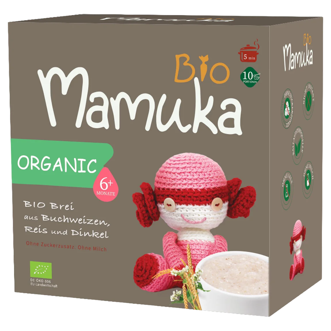 Bio-Buchweizen-Reis-Dinkel-Brei für Babys